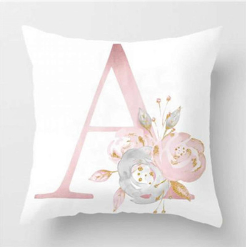 Pink Letter Pillow Cover and Cushion Case