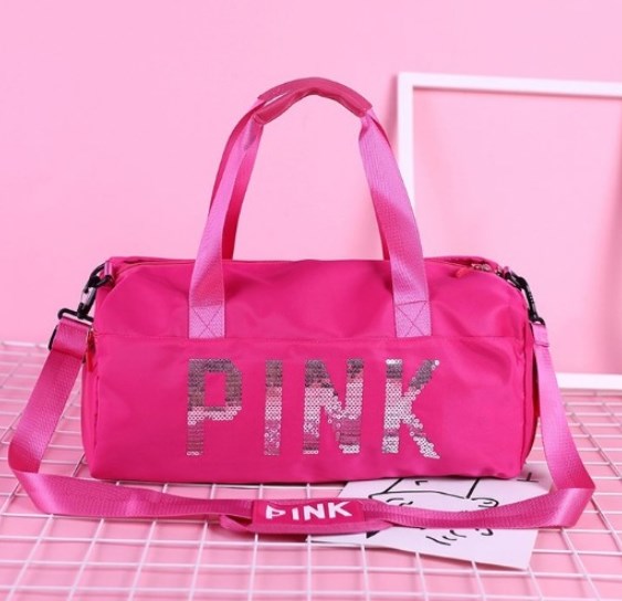 PINK Large Capacity Travel Bag for Sports and Swimming