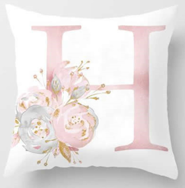 Pink Letter Pillow Cover and Cushion Case