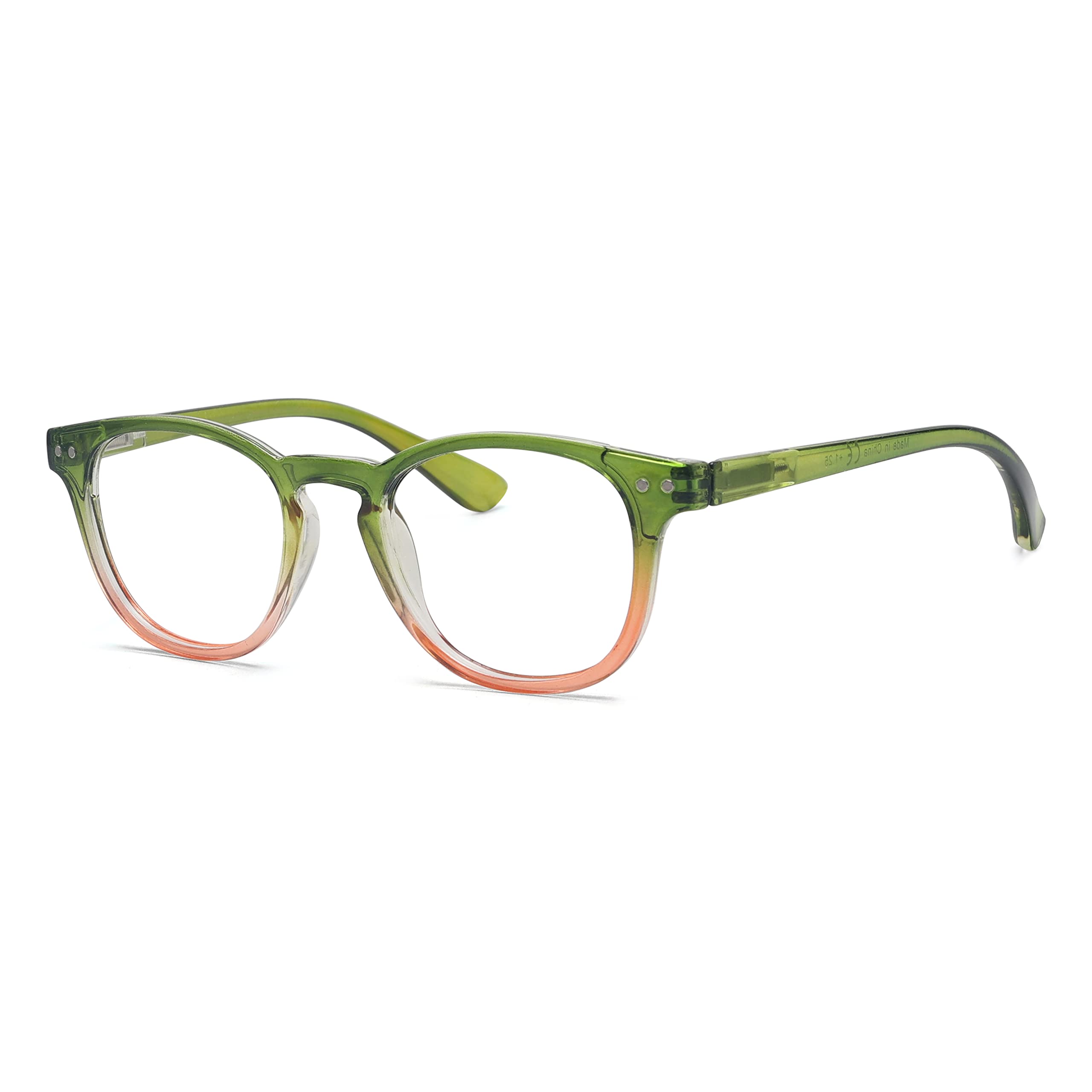 Eyekepper Fashion Readers Womens Reading Glasses (Green-Pink Frame 0.75)