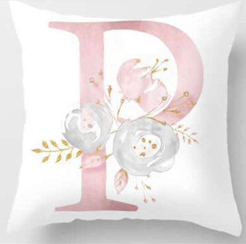 Pink Letter Pillow Cover and Cushion Case