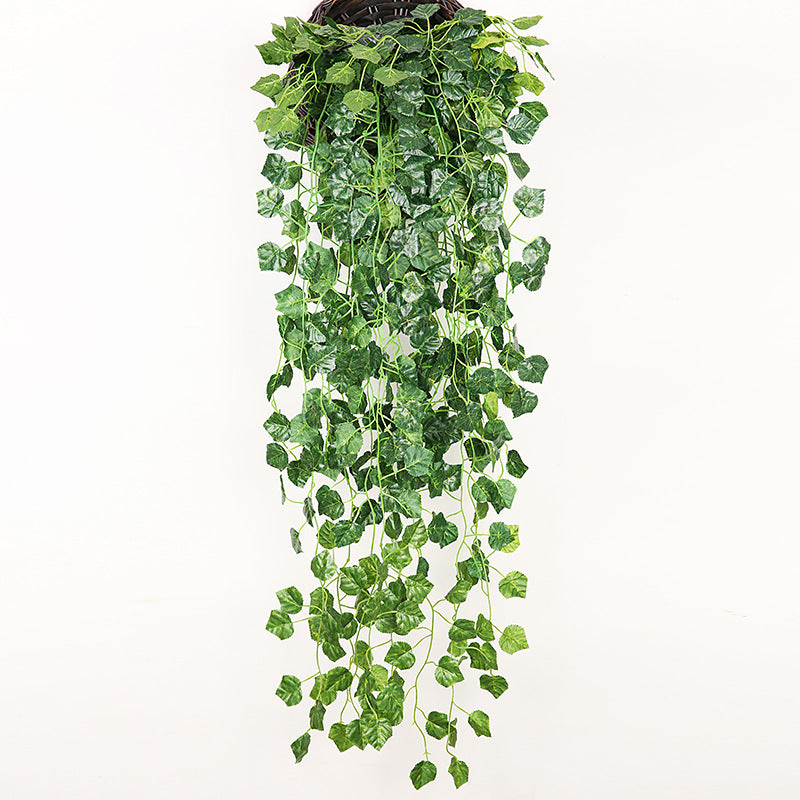 Fake Green Ivy and Decorative Hanging Flowers