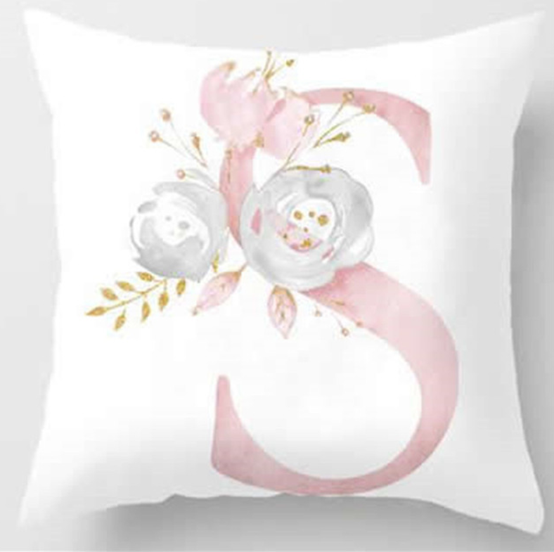 Pink Letter Pillow Cover and Cushion Case