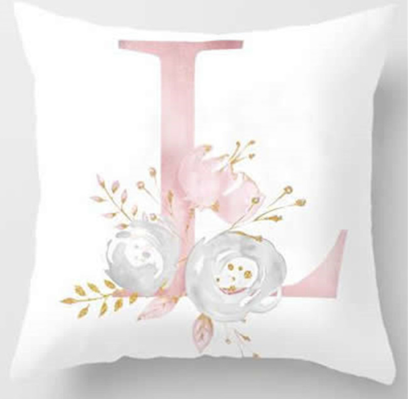 Pink Letter Pillow Cover and Cushion Case