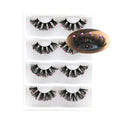 Mink Lashes with Pink Rhinestone Gems - 4 Pairs