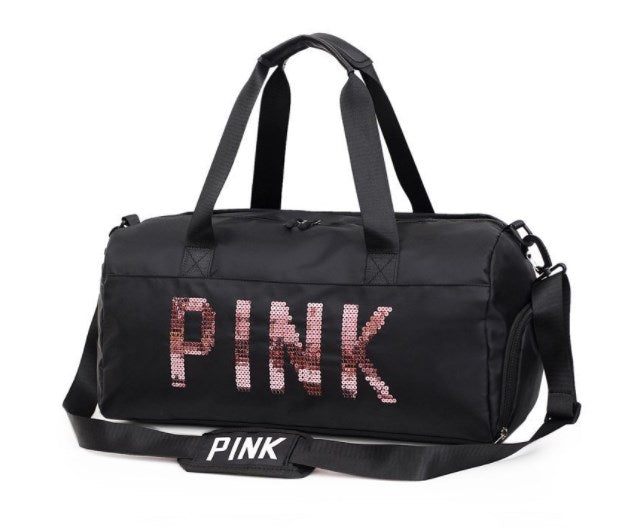 PINK Large Capacity Travel Bag for Sports and Swimming