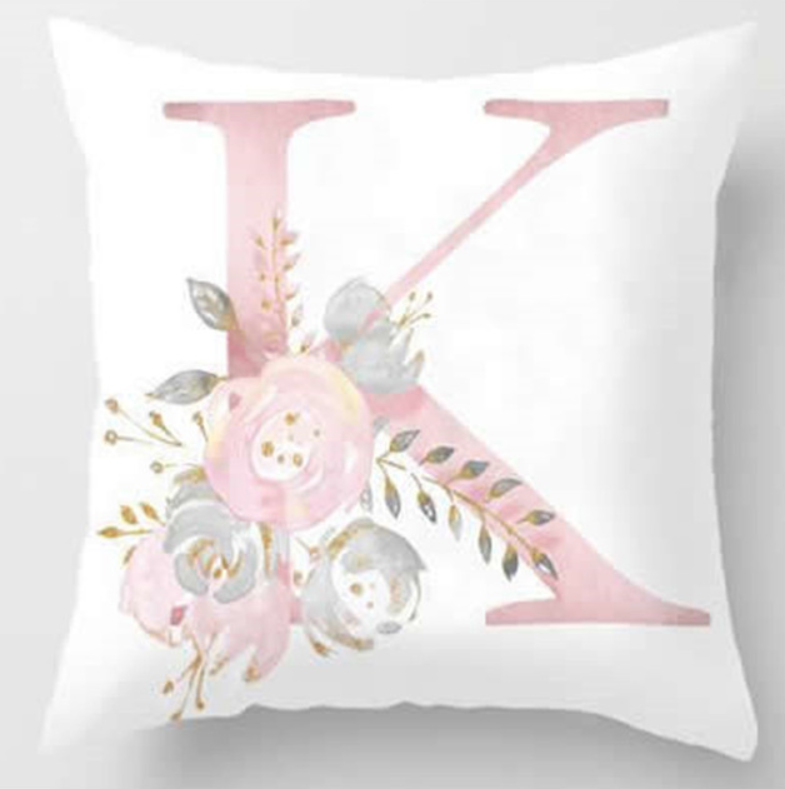 Pink Letter Pillow Cover and Cushion Case