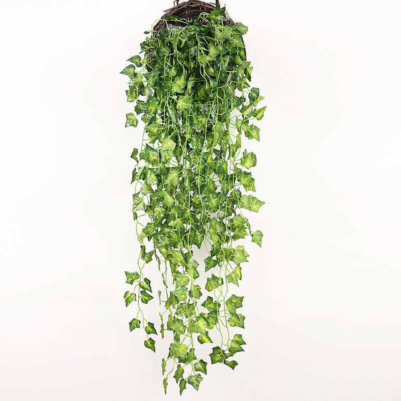 Fake Green Ivy and Decorative Hanging Flowers