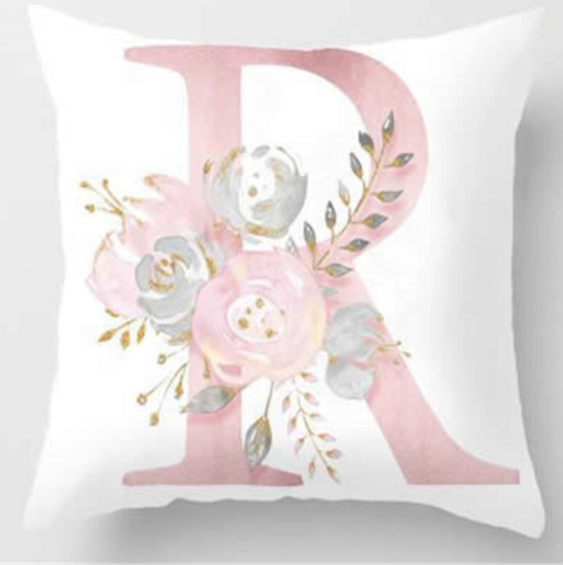 Pink Letter Pillow Cover and Cushion Case