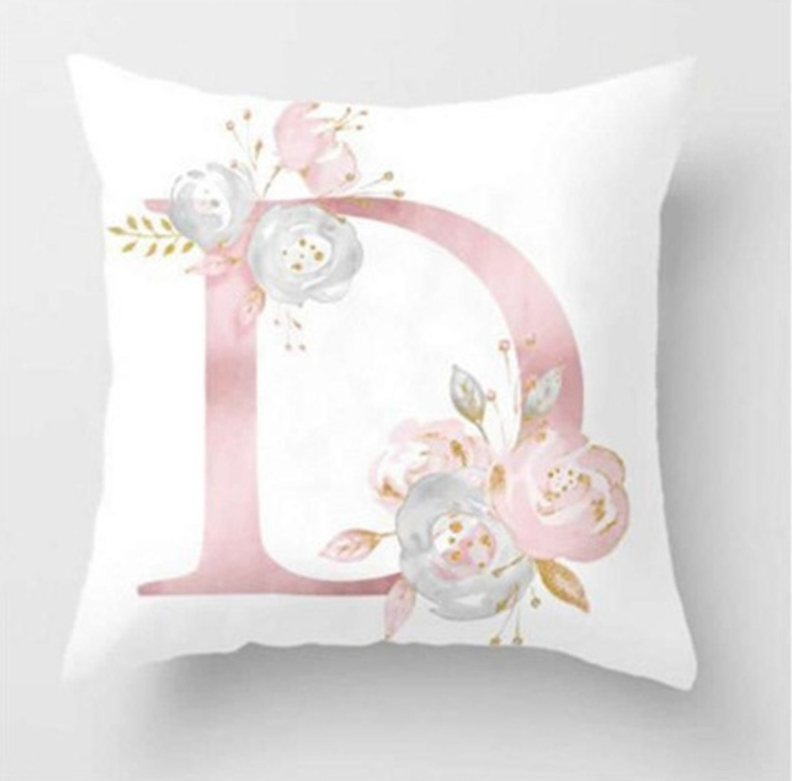 Pink Letter Pillow Cover and Cushion Case
