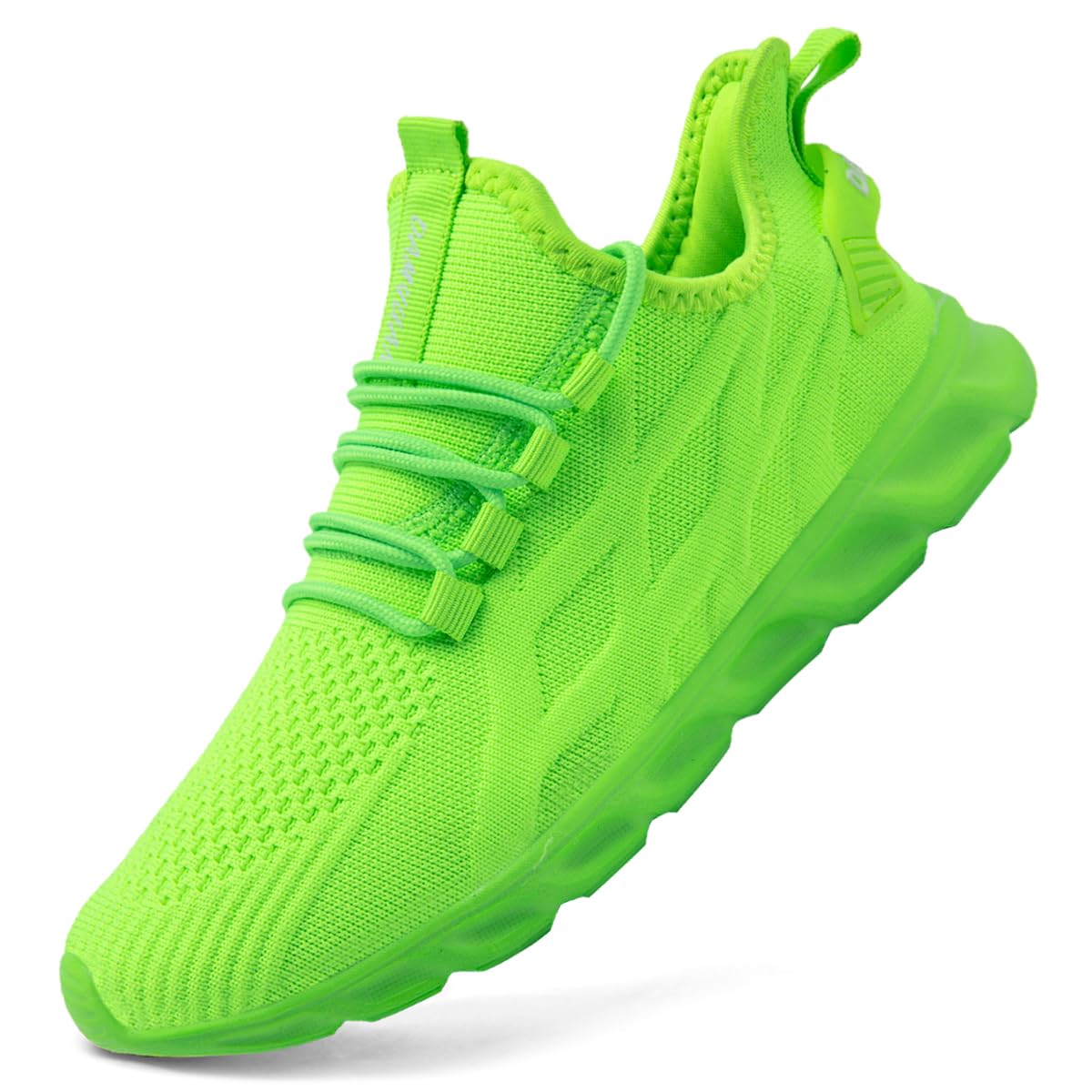 Womens Walking Shoes Slip On Sneakers Tennis Shoes Running Sport Workout Gym Shoes Athletic Non Slip Lightweight Breathable Fashion Casual Shoes for Travel Work Bright Green US 10