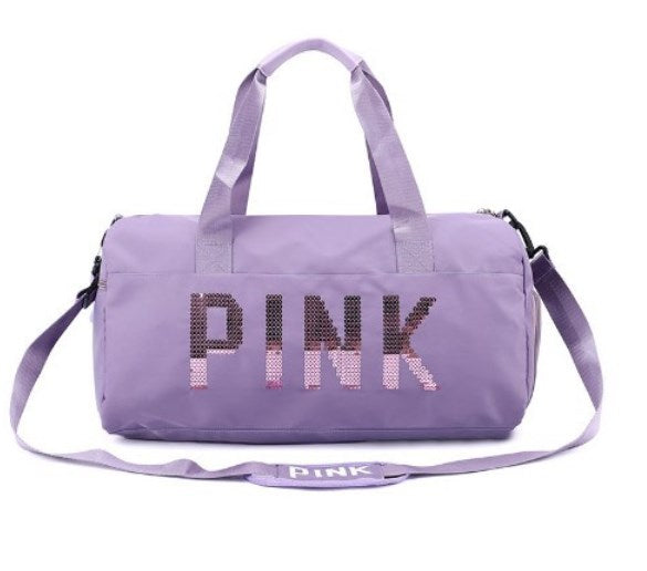 PINK Large Capacity Travel Bag for Sports and Swimming