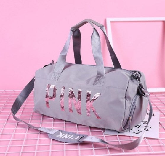 PINK Large Capacity Travel Bag for Sports and Swimming