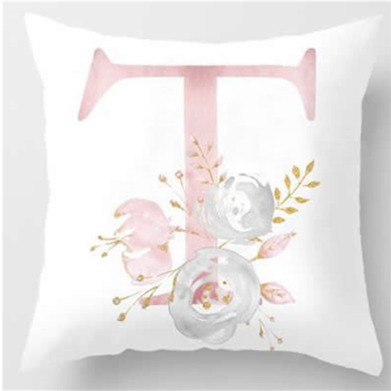 Pink Letter Pillow Cover and Cushion Case