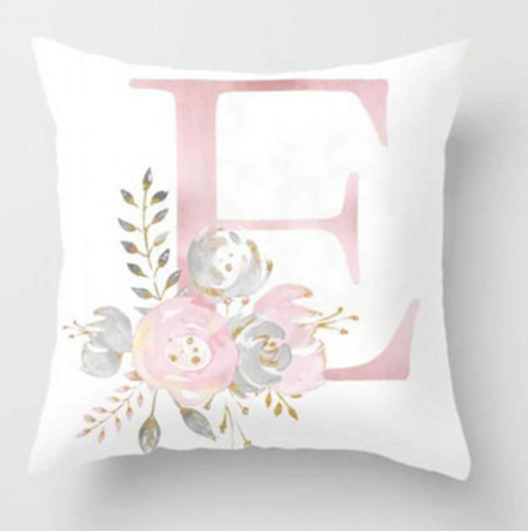 Pink Letter Pillow Cover and Cushion Case