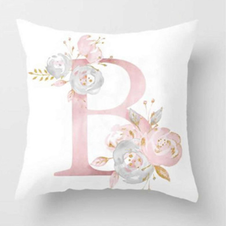 Pink Letter Pillow Cover and Cushion Case