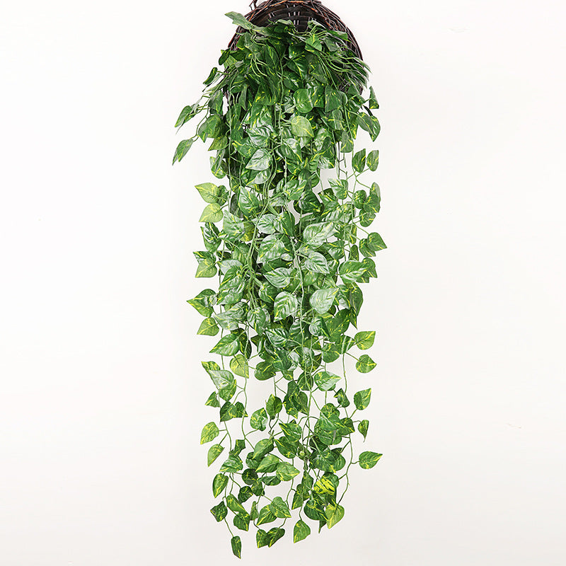 Fake Green Ivy and Decorative Hanging Flowers